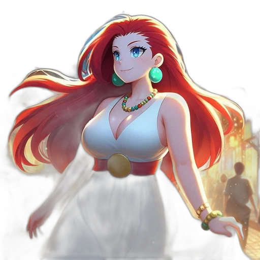 dress, crown, jewelry, staff transparent PNG cut-out