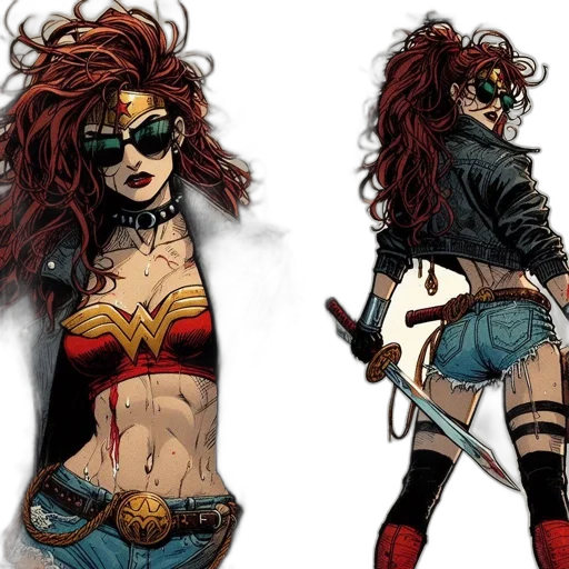 comic book art, concept art, fantasy art, cartoon transparent PNG cut-out