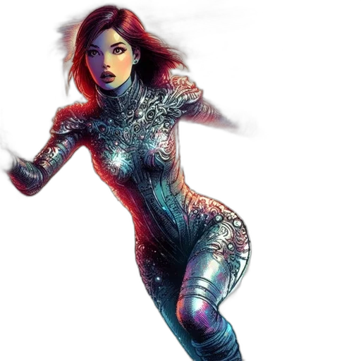 comic book art, concept art, fantasy art, 3d render transparent PNG cut-out