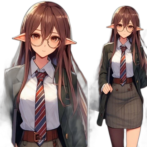 creature, jacket, staff, anime transparent PNG cut-out
