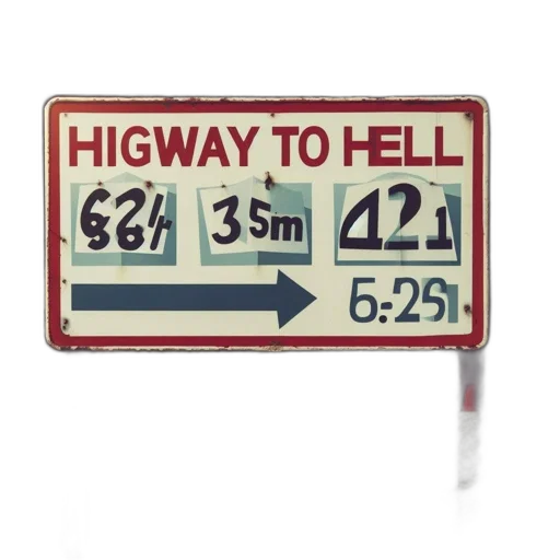 humorous, road, sign, titled transparent PNG cut-out