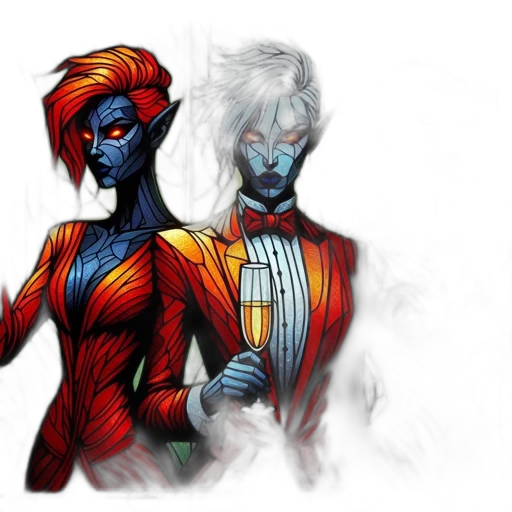 concept art, comic book art, fantasy art, cyberpunk transparent PNG cut-out