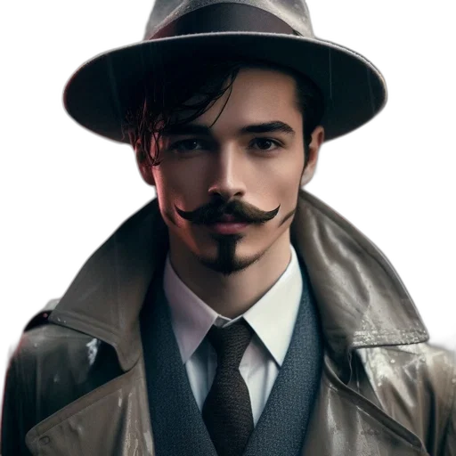 hat, face, mask, photorealistic transparent PNG cut-out