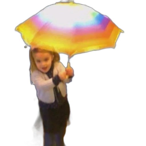umbrella, hat, jacket, staff transparent PNG cut-out