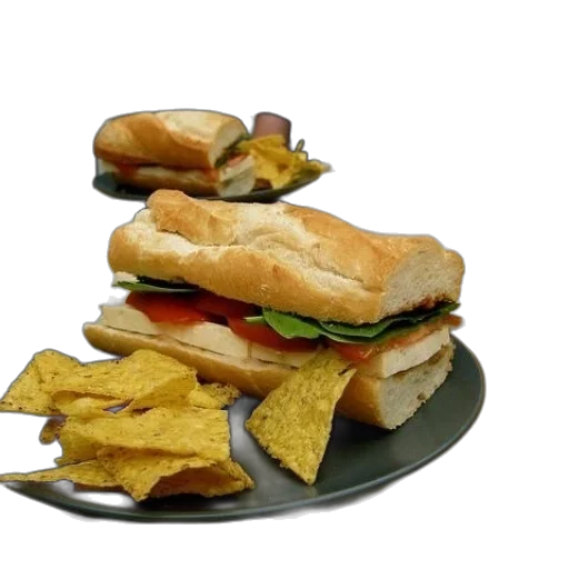 food, 3d render, photorealistic, sandwich transparent PNG cut-out