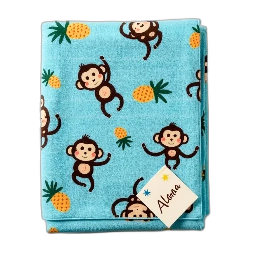blue, towel, pattern, cartoon transparent PNG cut-out