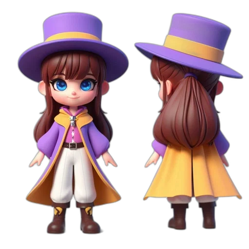 hat, 3d render, concept art, pixel art transparent PNG cut-out