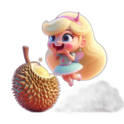hair, creature, food, 3d render transparent PNG cut-out