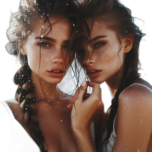 hair, jewelry, face, crown transparent PNG cut-out