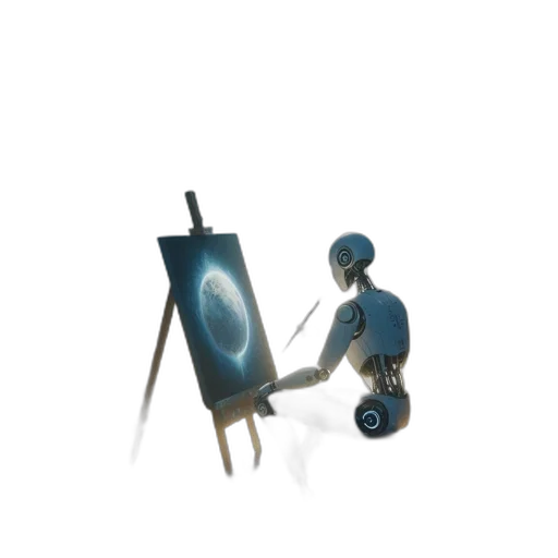 robot, weapon, sword, staff transparent PNG cut-out