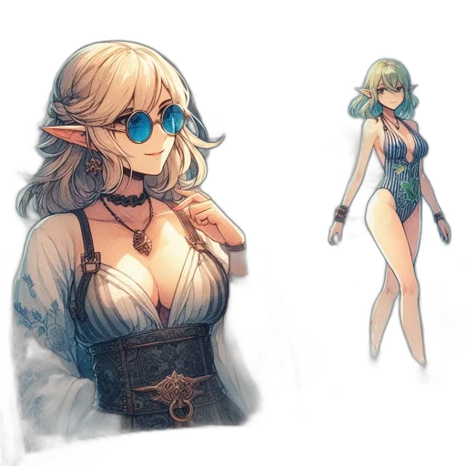 concept art, fantasy art, comic book art, pixel art transparent PNG cut-out
