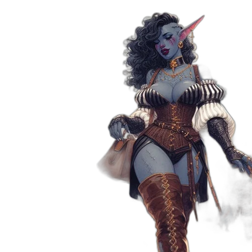 concept art, fantasy art, comic book art, 3d render transparent PNG cut-out