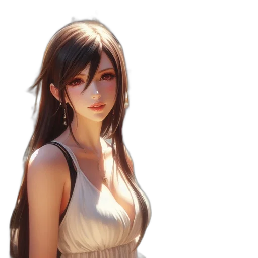 dress, face, staff, fantasy art transparent PNG cut-out