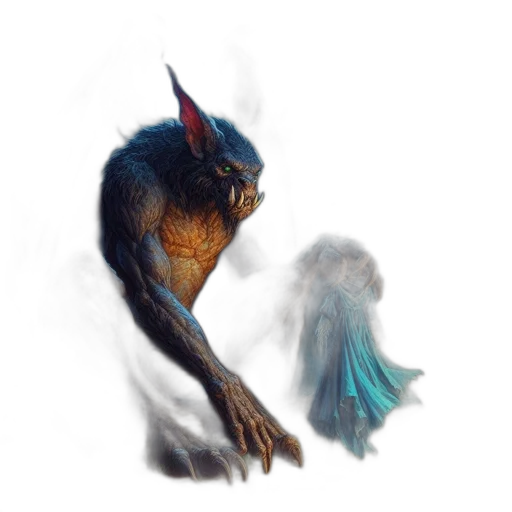creature, dragon, animal, staff transparent PNG cut-out
