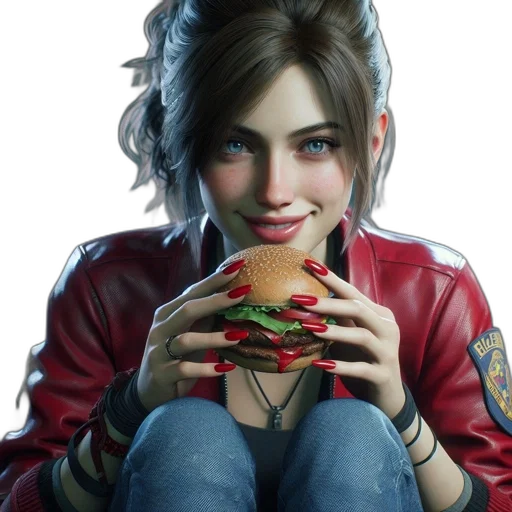 food, jacket, face, concept art transparent PNG cut-out