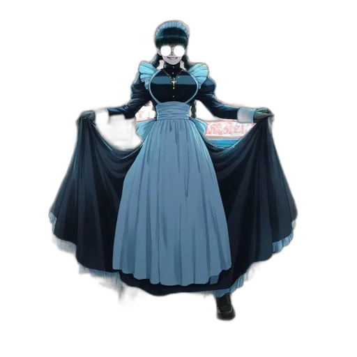 dress, 3d render, concept art, anime transparent PNG cut-out