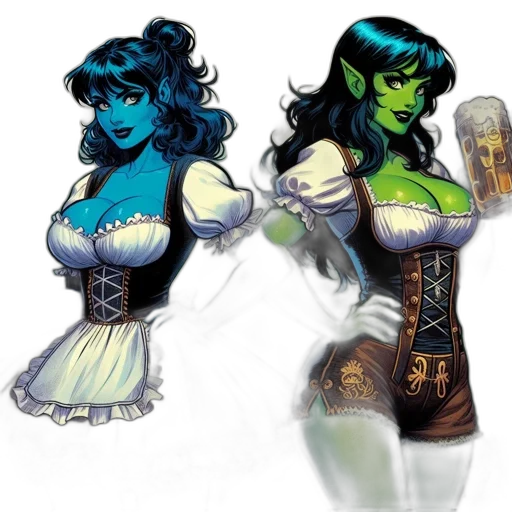 concept art, fantasy art, comic book art, pixel art transparent PNG cut-out