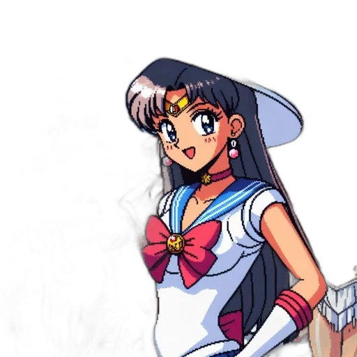 dress, staff, anime, pixel art transparent PNG cut-out