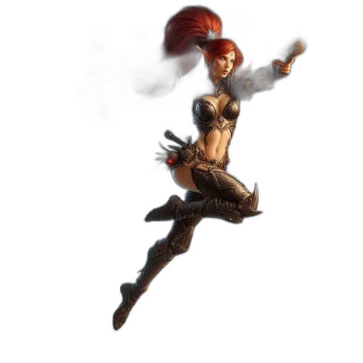 staff, weapon, dress, hair transparent PNG cut-out