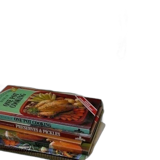 food, earth tones, cookbooks, stacked transparent PNG cut-out