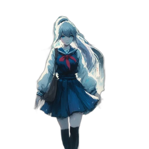 dress, jacket, staff, robot transparent PNG cut-out