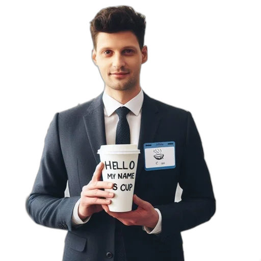 office, setting, man, named transparent PNG cut-out