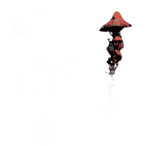 umbrella, hat, flower, staff transparent PNG cut-out