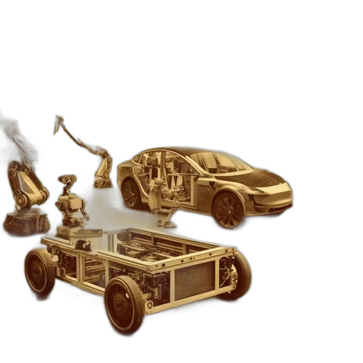 car, robot, concept art, 3d render transparent PNG cut-out