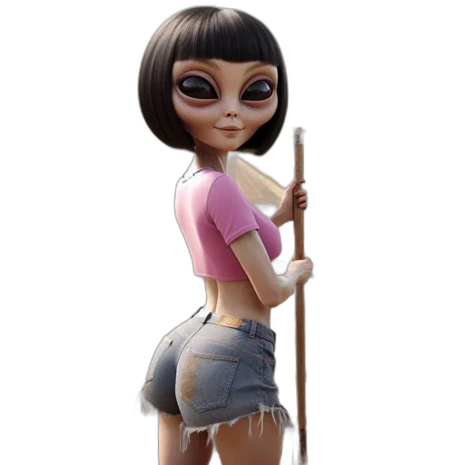 staff, concept art, 3d render, cartoon transparent PNG cut-out