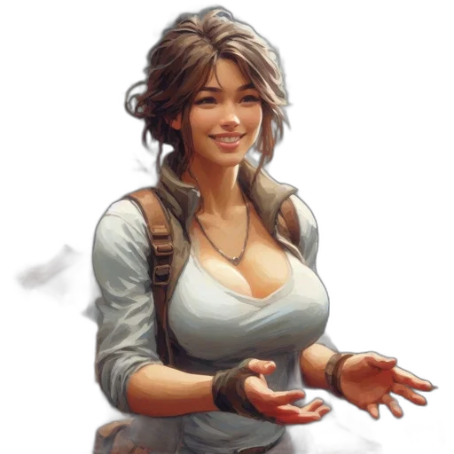 face, staff, fantasy art, concept art transparent PNG cut-out