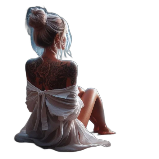 dress, jewelry, photorealistic, oil painting transparent PNG cut-out