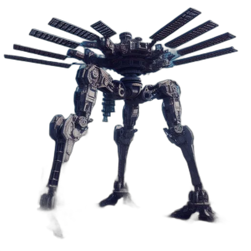 robot, weapon, staff, creature transparent PNG cut-out