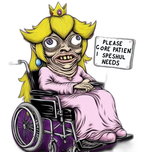 dress, crown, creature, robot transparent PNG cut-out