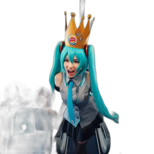 crown, robot, staff, hat transparent PNG cut-out
