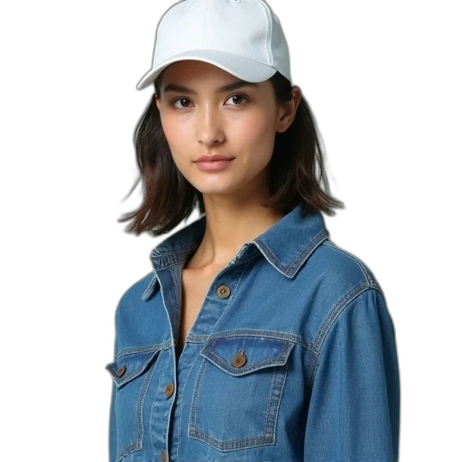 jacket, hat, face, staff transparent PNG cut-out