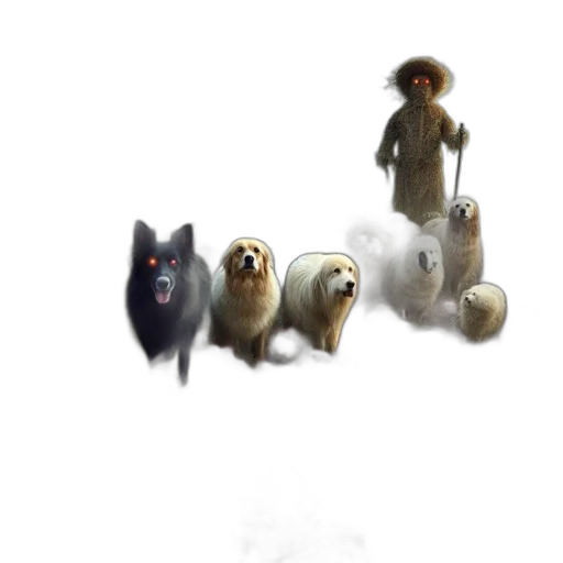 animal, creature, staff, hat transparent PNG cut-out