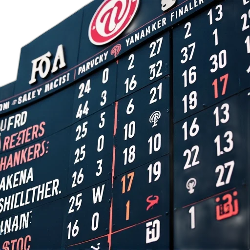 detailed, scoreboard, showing, final transparent PNG cut-out