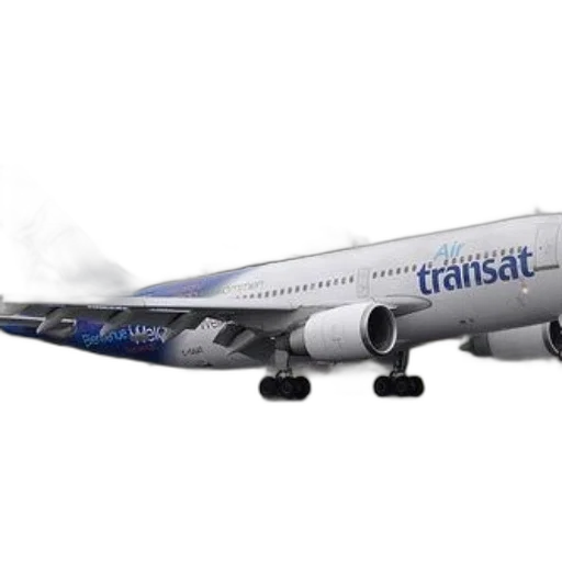 air, transat, airplane, taking transparent PNG cut-out