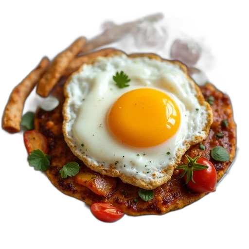 food, crown, photorealistic, plate transparent PNG cut-out