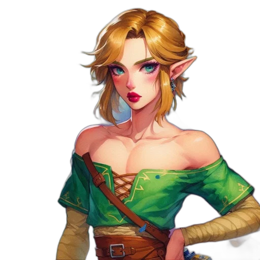 dress, staff, face, fantasy art transparent PNG cut-out