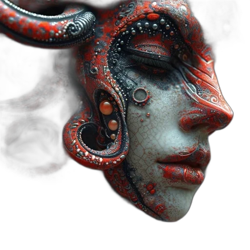 mask, face, dragon, jewelry transparent PNG cut-out