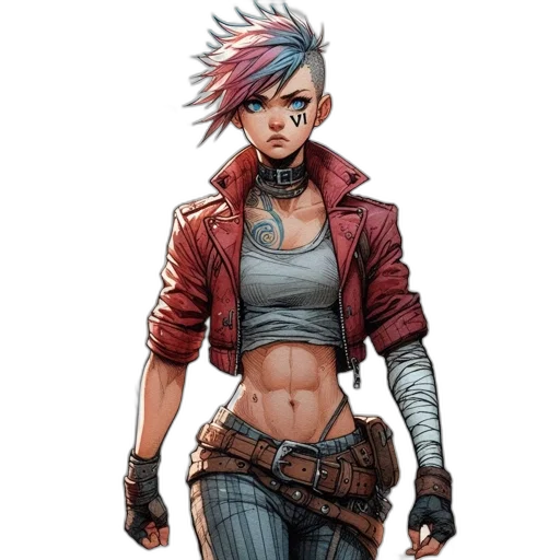 jacket, cyberpunk, concept art, comic book art transparent PNG cut-out