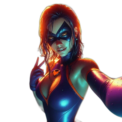 comic book art, concept art, fantasy art, 3d render transparent PNG cut-out
