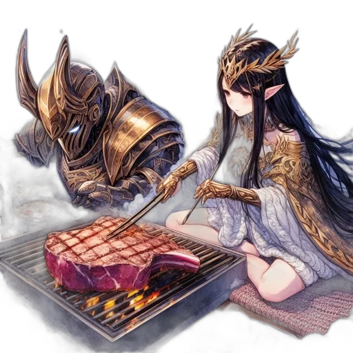 food, dragon, mask, sword transparent PNG cut-out