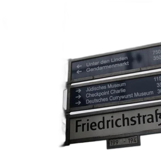3d render, street, signs, german transparent PNG cut-out