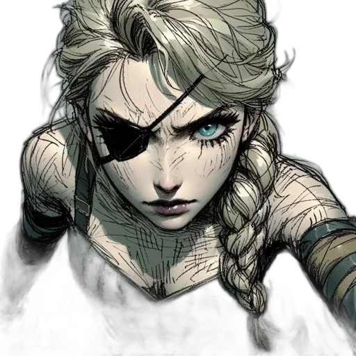 face, mask, comic book art, concept art transparent PNG cut-out