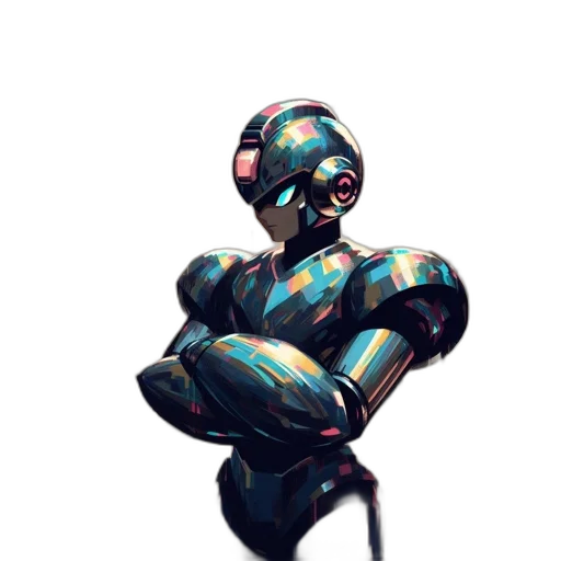 robot, mask, weapon, staff transparent PNG cut-out