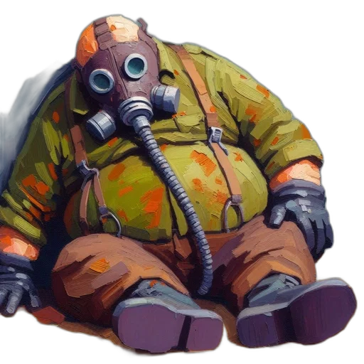 jacket, robot, mask, creature transparent PNG cut-out