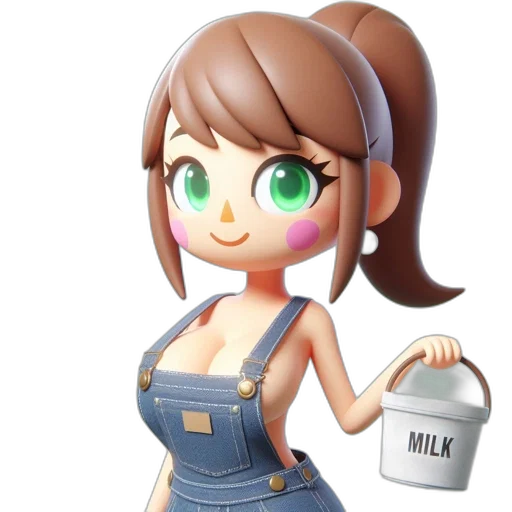 bottle, dress, robot, 3d render transparent PNG cut-out