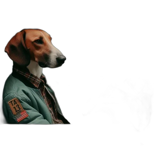 jacket, staff, animal, face transparent PNG cut-out